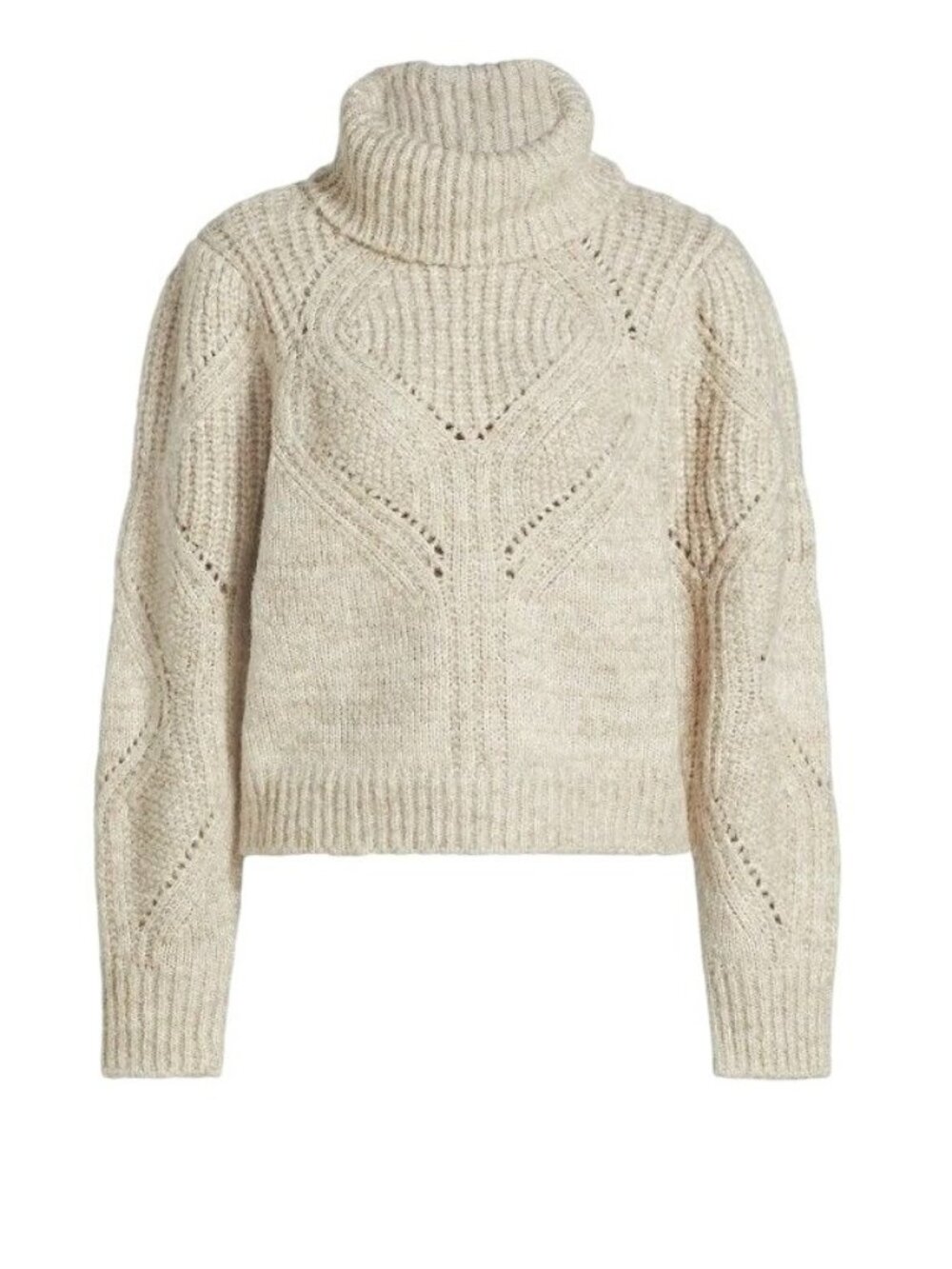 Ophelia Roe Cowl Neck Marlee Dropstitch Chunky Sweater Women's XL Cottagecore